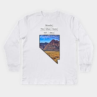 Nevada USA Kids Long Sleeve T-Shirt